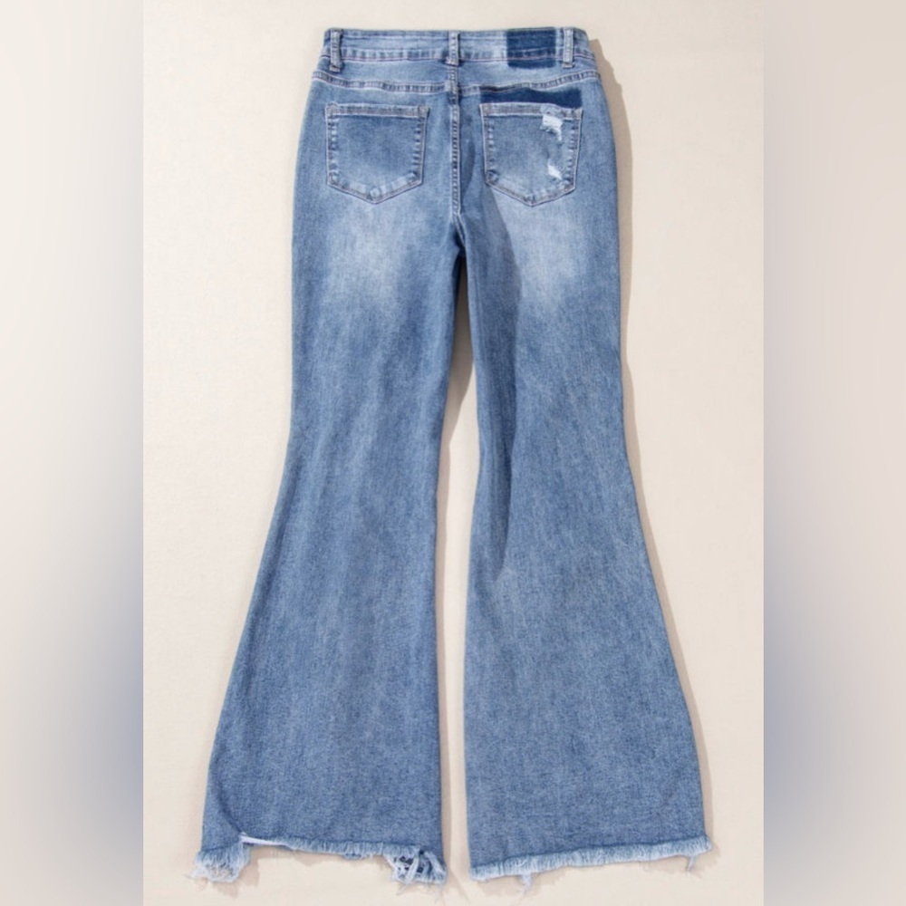 Distressed Blue Jeans - Picture 5 of 12